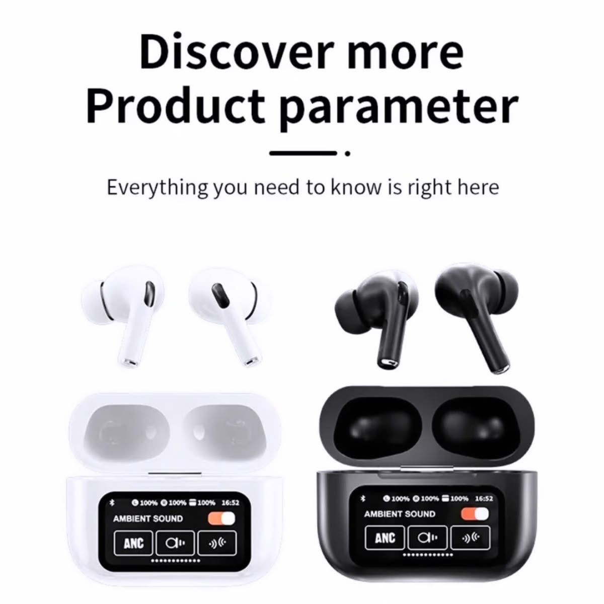 A9 Airpods Pro ANC/ENC Touch Screen Wireless Earbuds