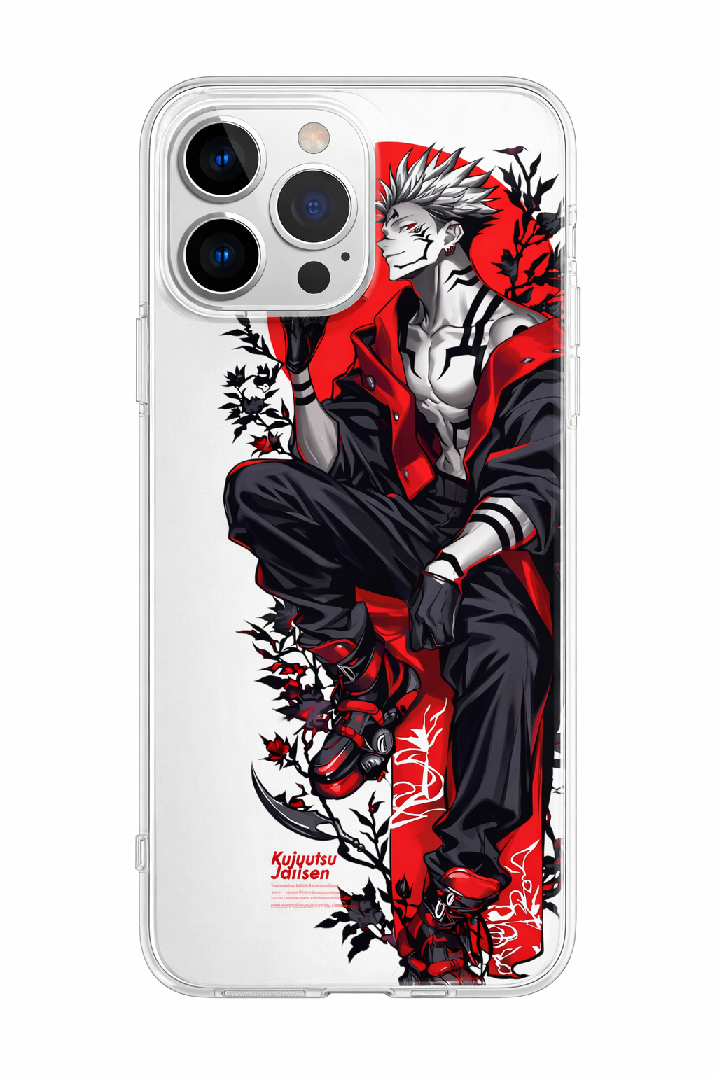 RYOMEN SUKUNA CURSED KING TRANSPARENT PHONE CASE