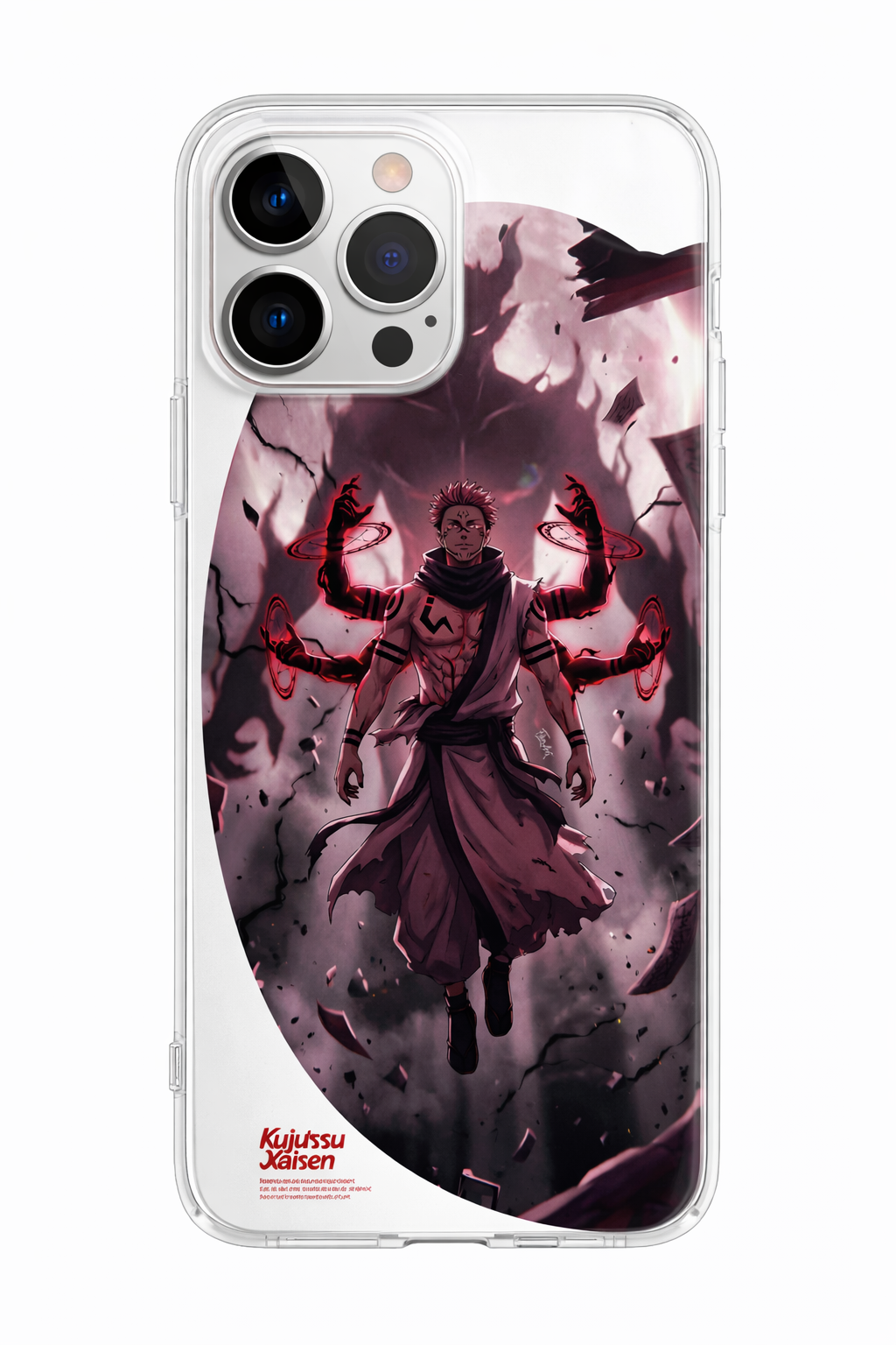 RYOMEN SUKUNA CURSED KING TRANSPARENT PHONE CASE