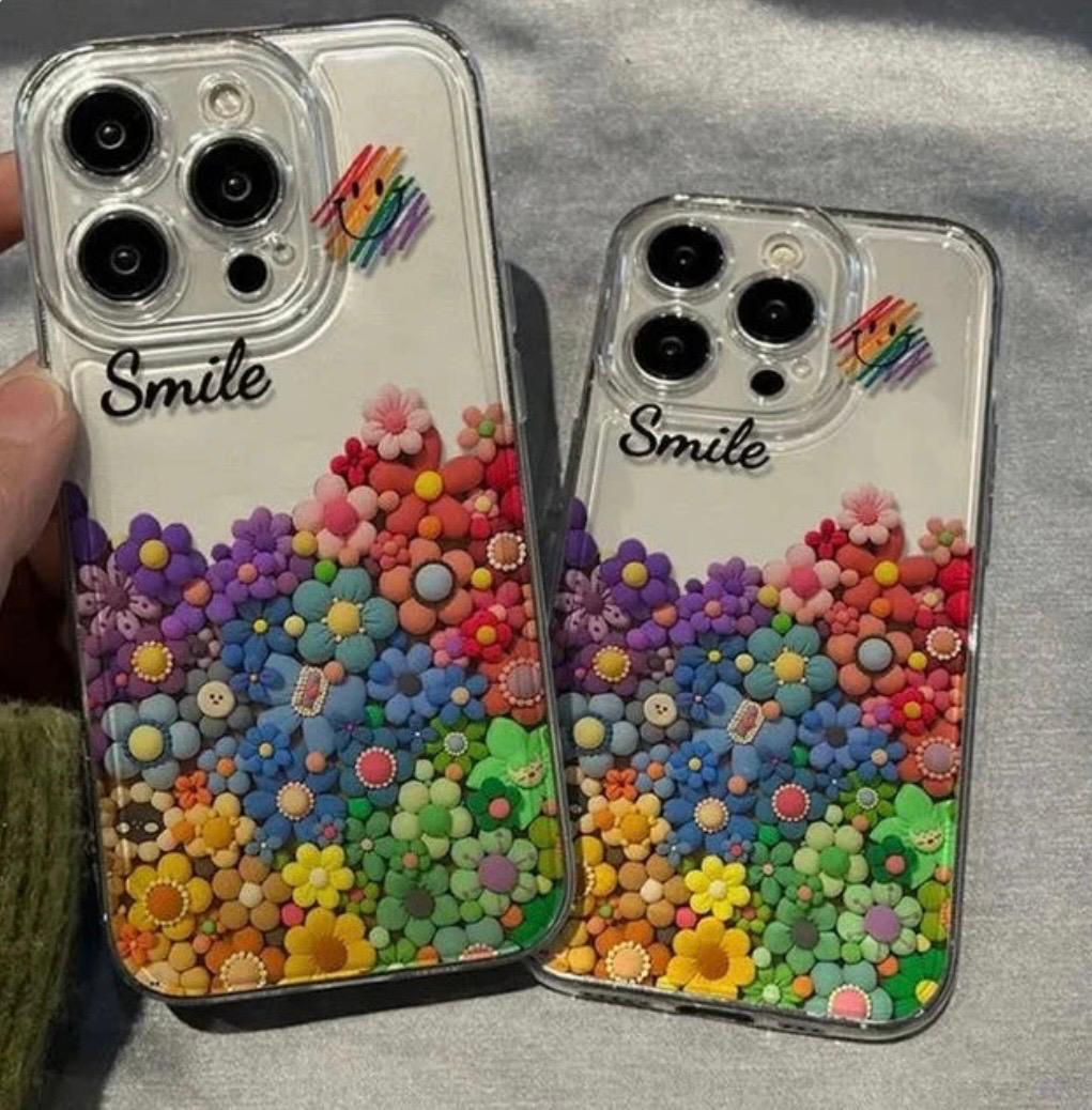 Colorful 3D Floral Smile Phone Case