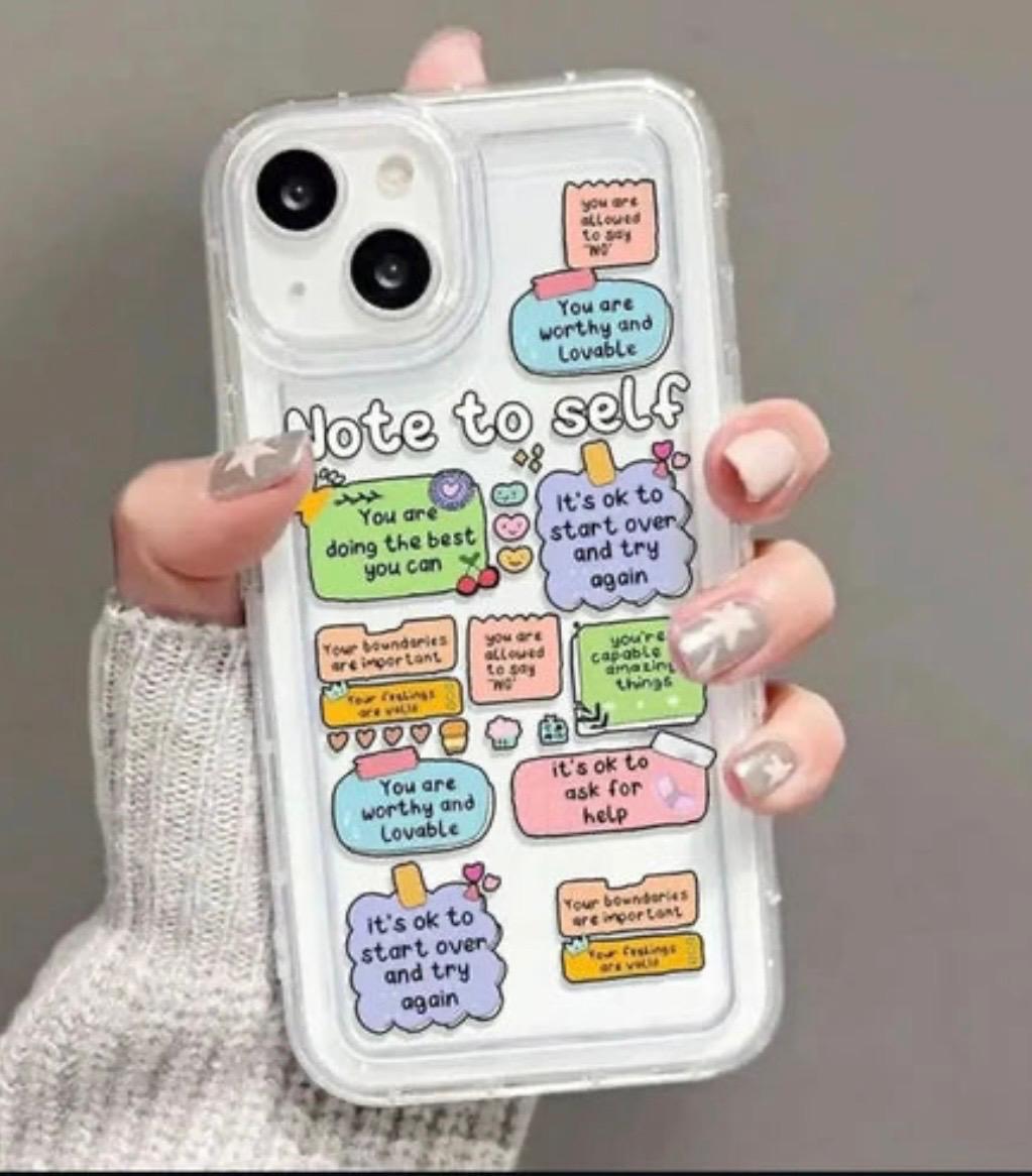 Note to Self – Motivational Transparent Phone Case