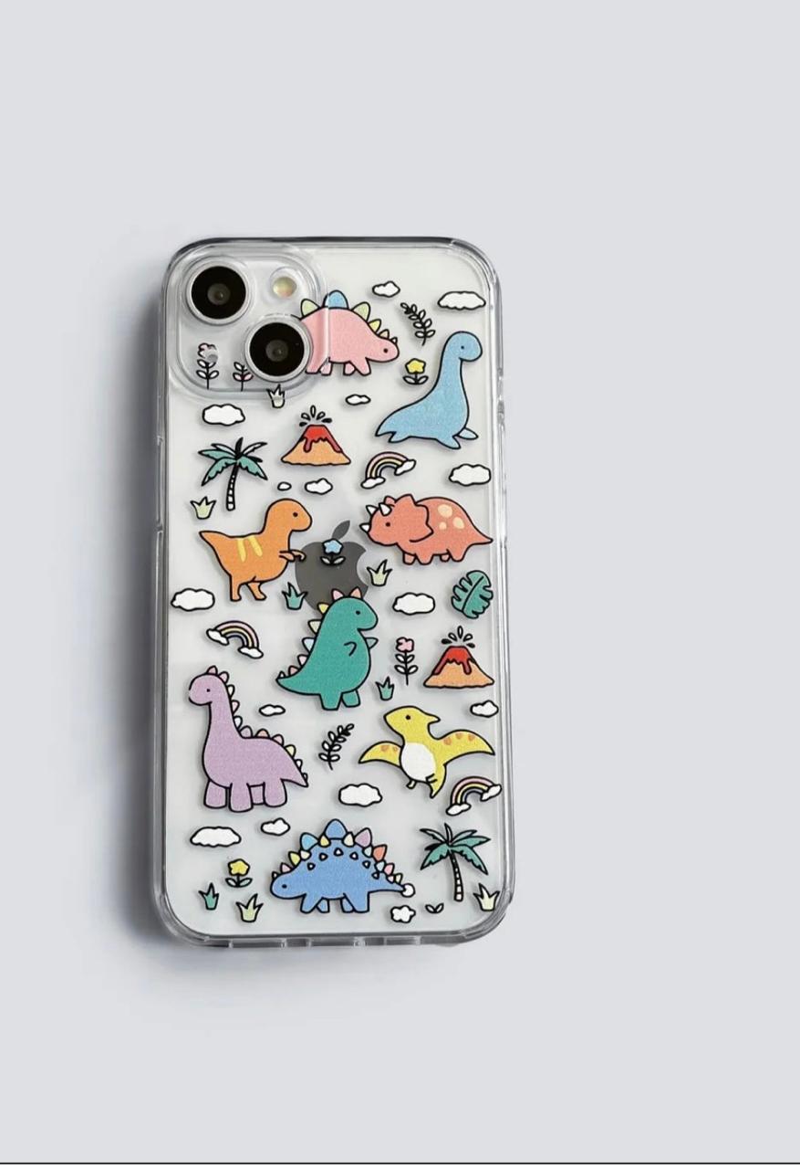 Colorful Cartoon Dinosaur Soft TPU Cover