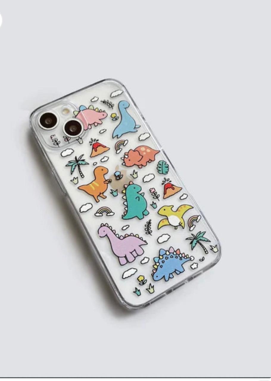 Colorful Cartoon Dinosaur Soft TPU Cover