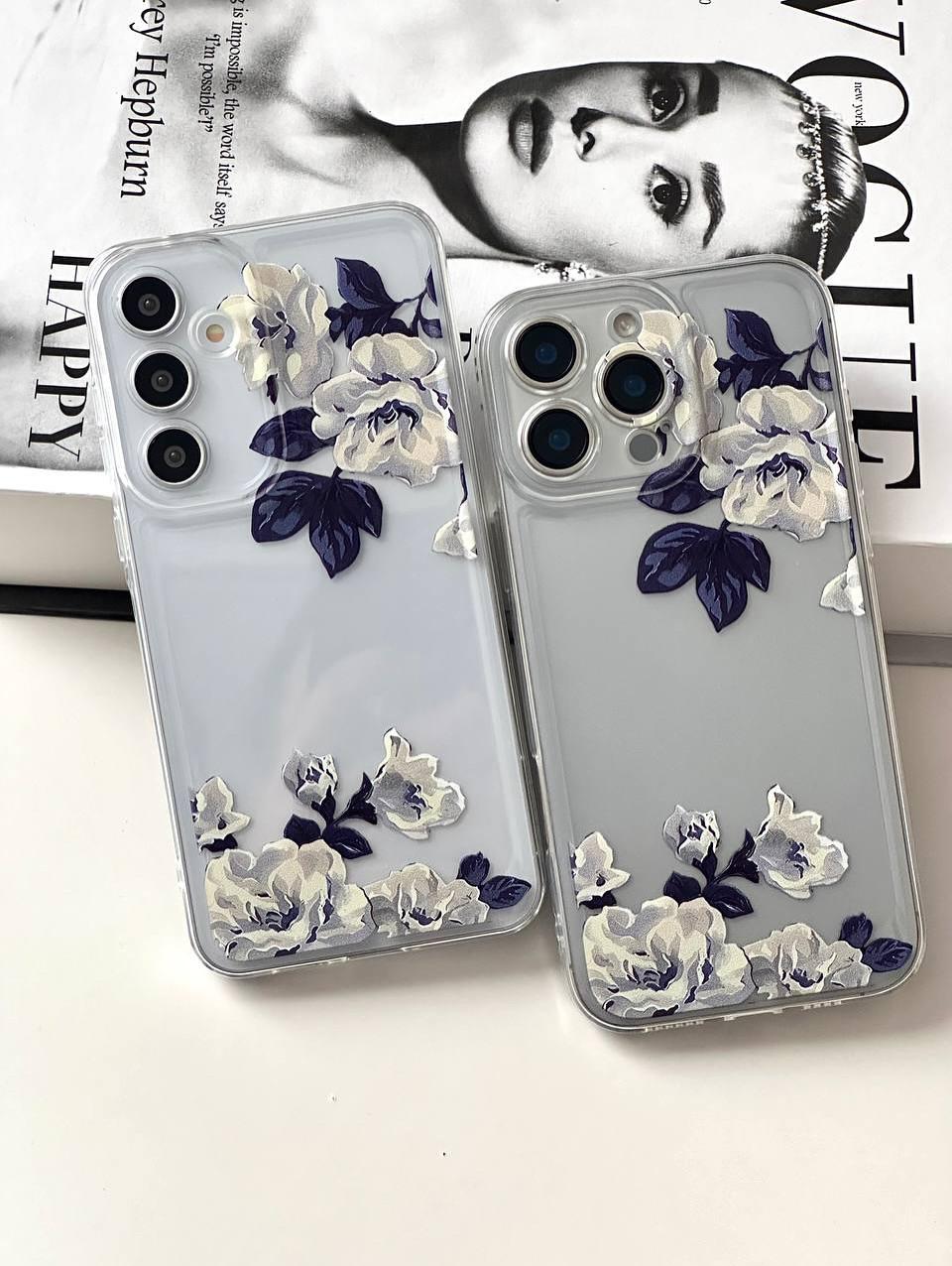 Semi Transparent Flowers Printed Covers