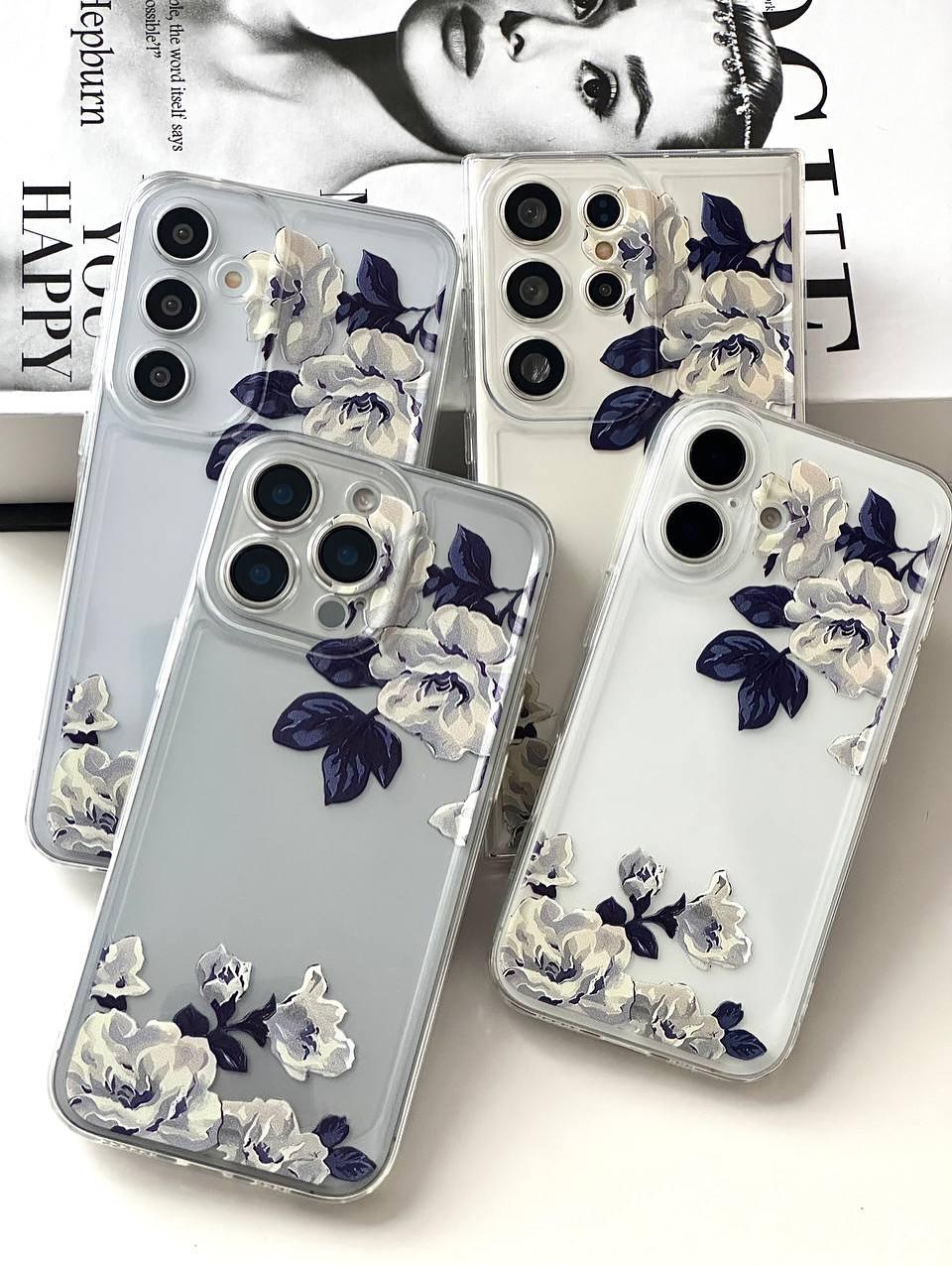 Semi Transparent Flowers Printed Covers