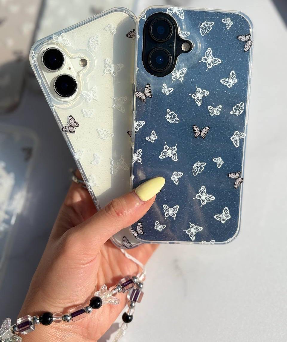 BUTTER FLY TRANSPARENT PHONE CASE