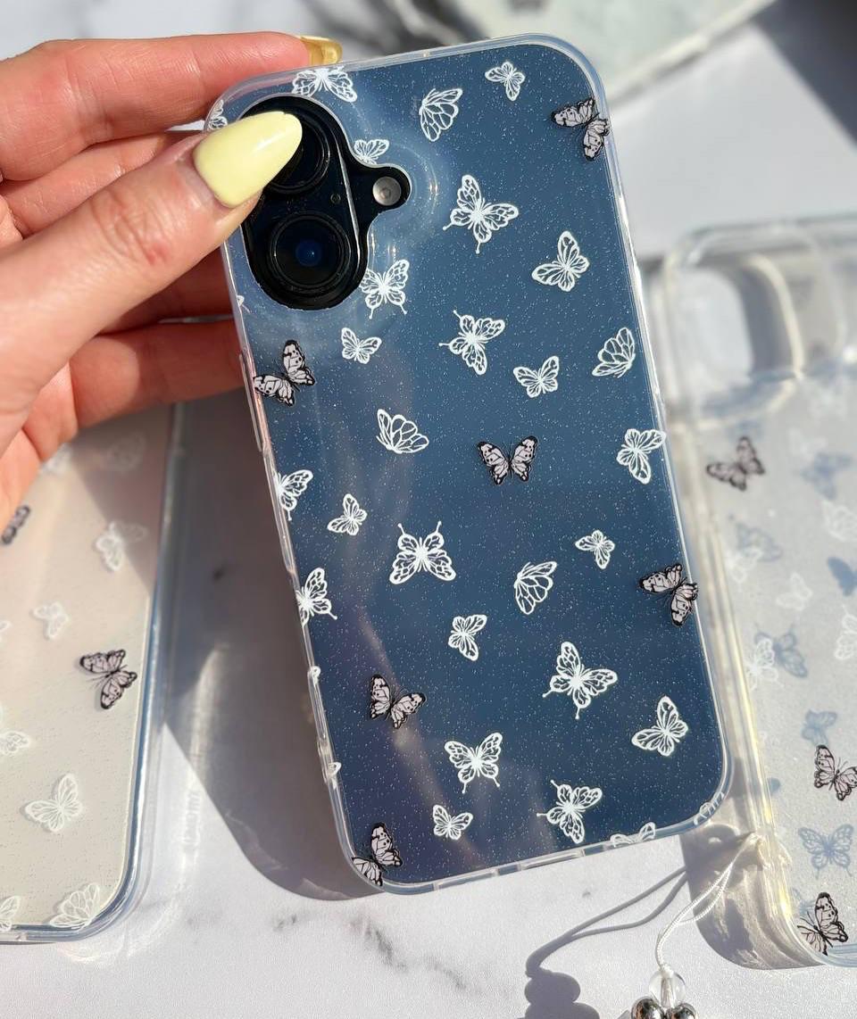 BUTTER FLY TRANSPARENT PHONE CASE