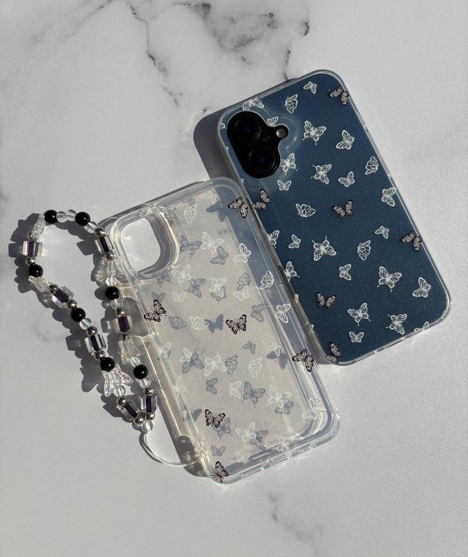 BUTTER FLY TRANSPARENT PHONE CASE