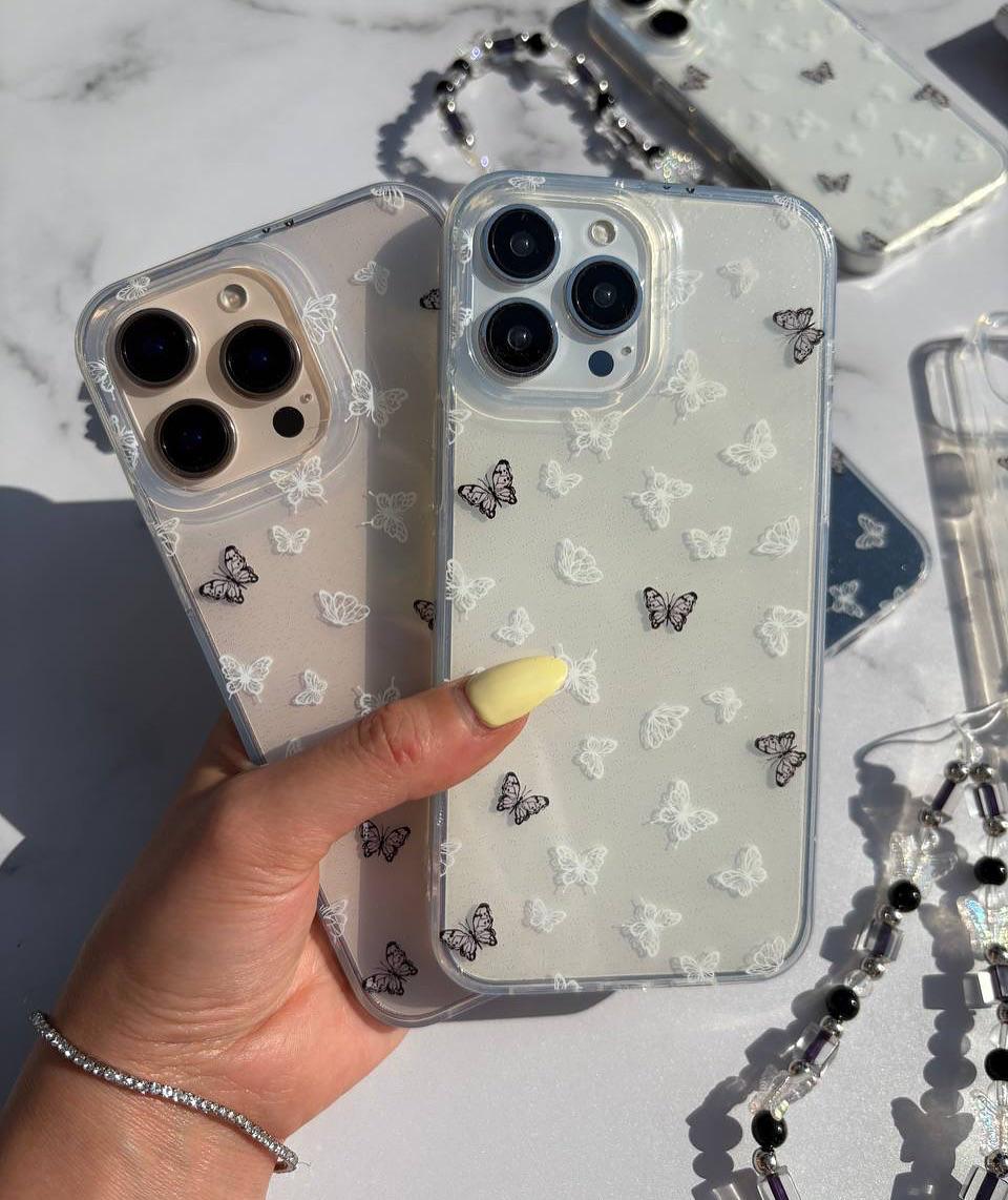 BUTTER FLY TRANSPARENT PHONE CASE