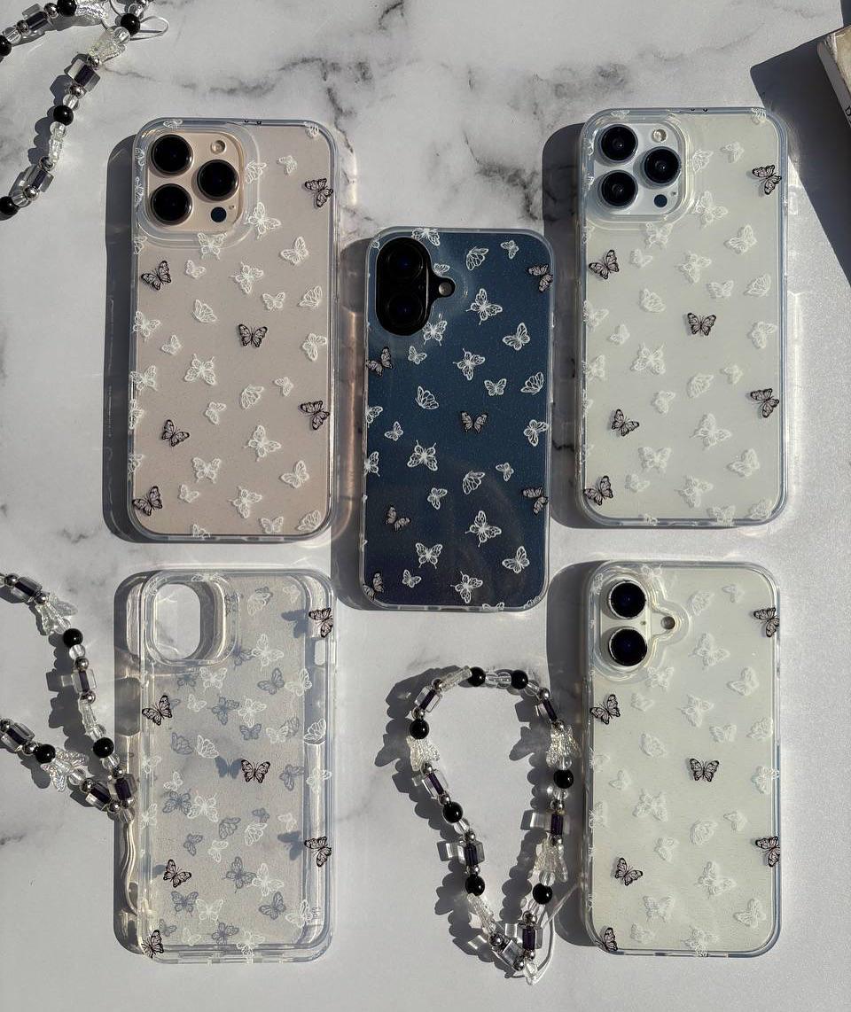 BUTTER FLY TRANSPARENT PHONE CASE