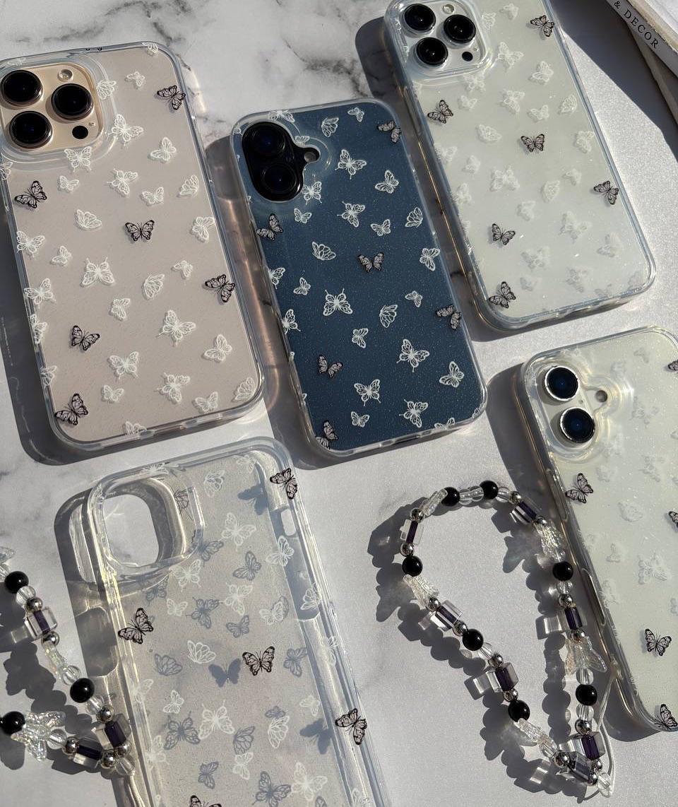 BUTTER FLY TRANSPARENT PHONE CASE
