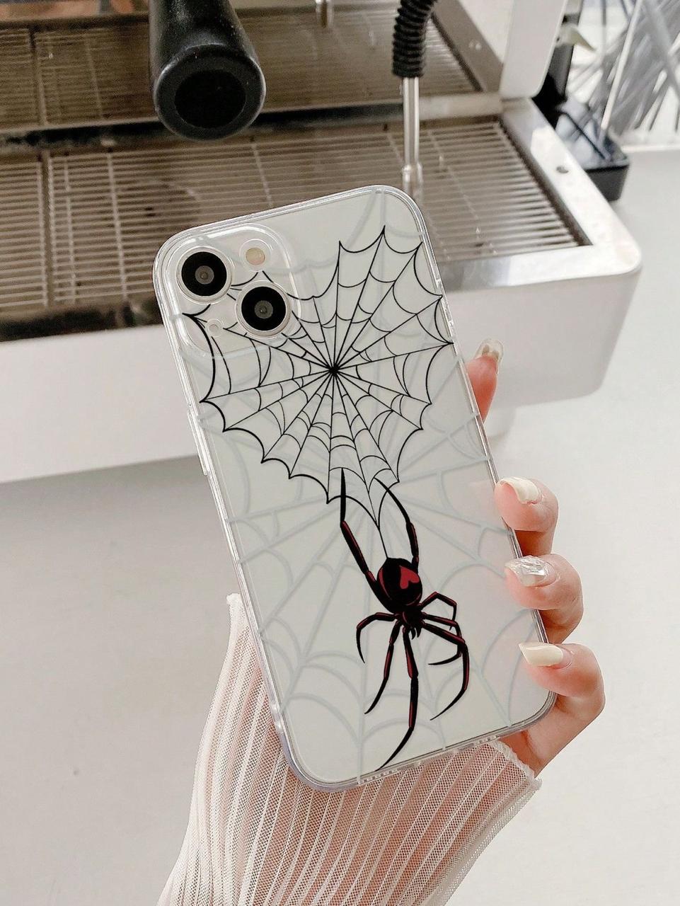 SPIDER WEB TRANSPARENT PHONE CASE