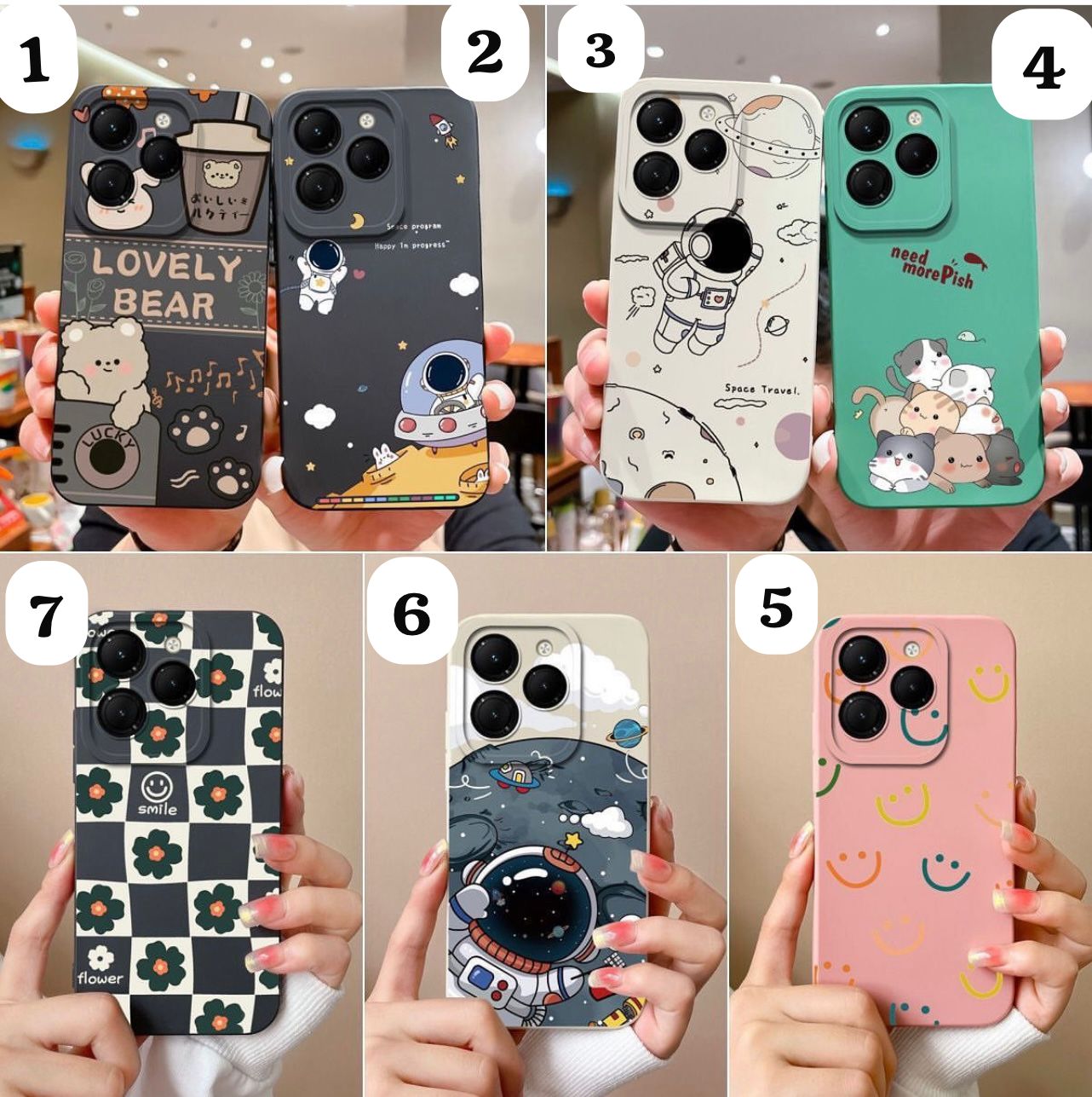 LOVELY BEAR, CUTE MILK TEA BEAR AND SO MANY COLOURFUL CUSTERMIZED CASE