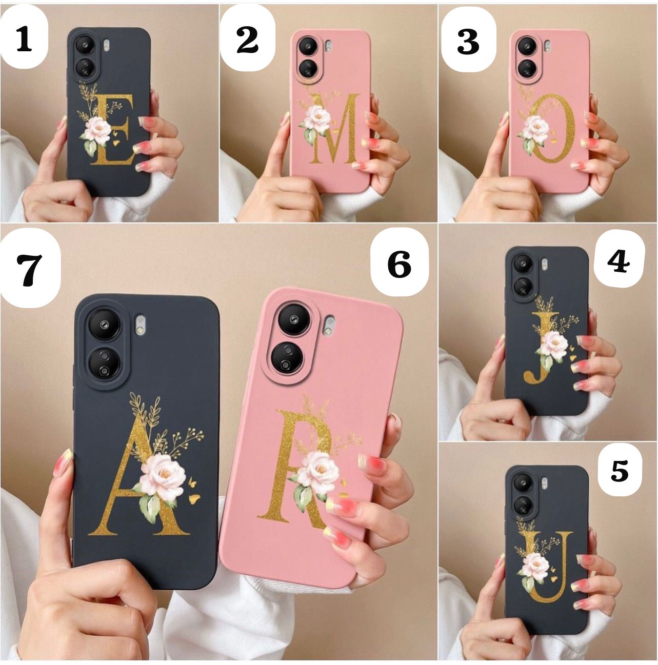 SOFT ALPHABET COLOURFUL CUSTERMIZED CASE