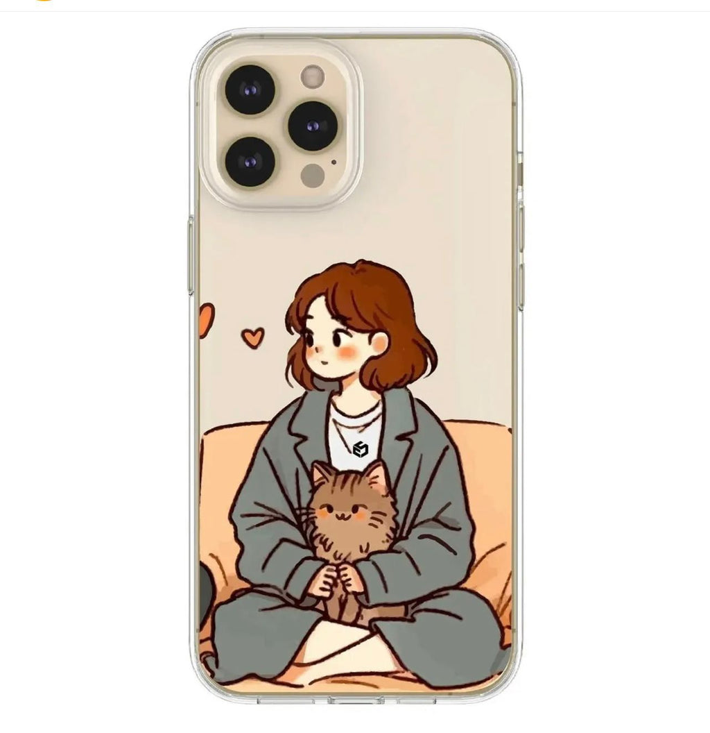 COUPLE TRANSPARENT SOFT CUSTERMIZED PHONE CASE