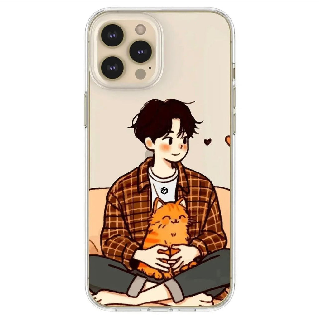 COUPLE TRANSPARENT SOFT CUSTERMIZED PHONE CASE