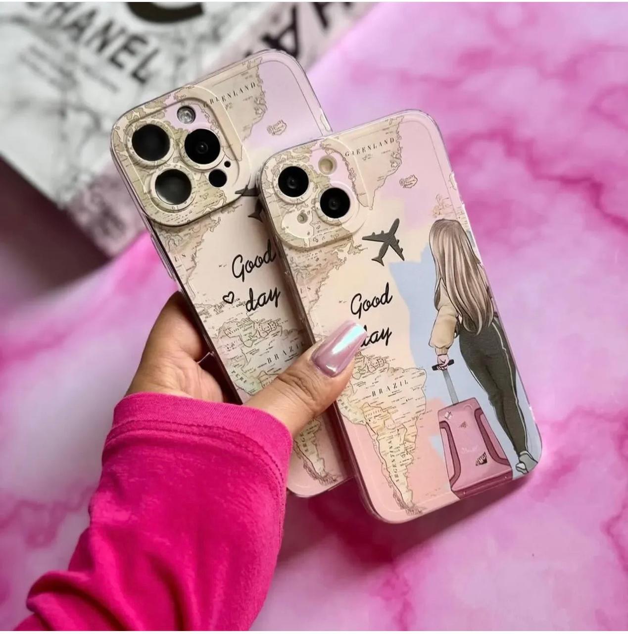 GRIL TRAVEL A WORLD SOFT CUSTERMIZED PHONE CASE