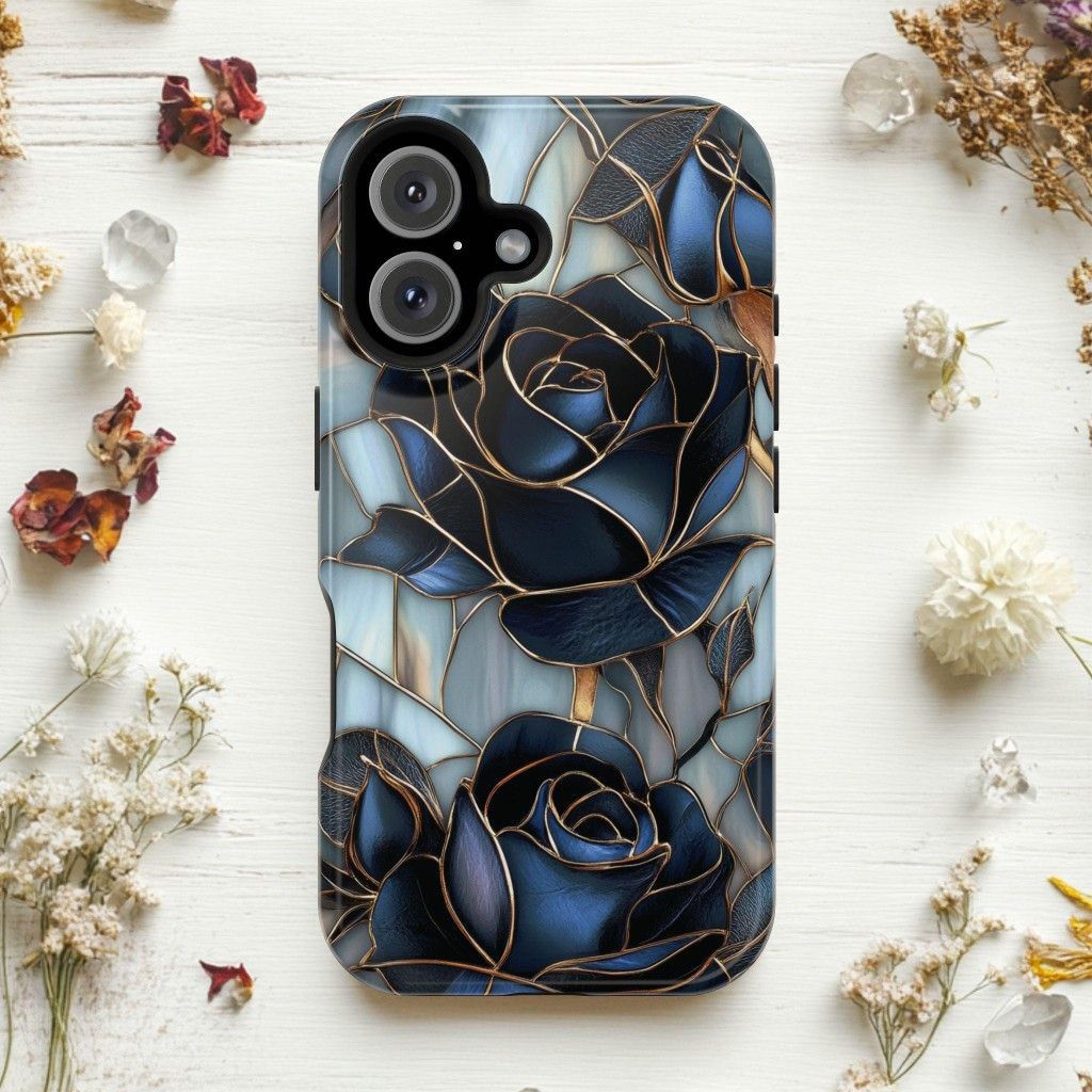 2D Printing Case Phone Design "Blue Rose"