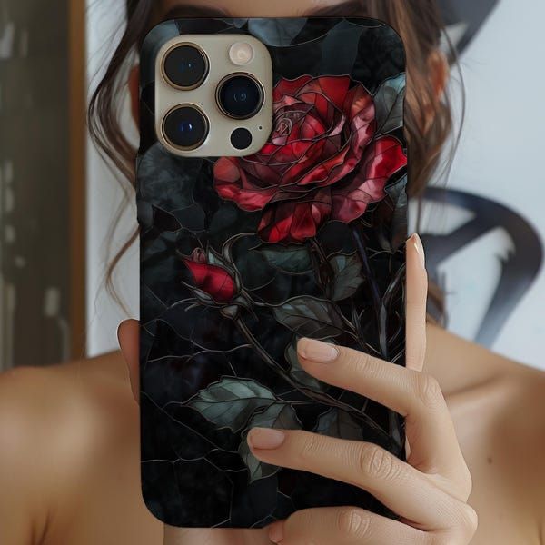 2D Printing Case Phone Design "Red Rose"