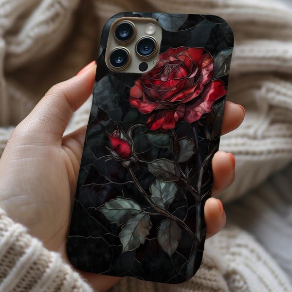 2D Printing Case Phone Design "Red Rose"