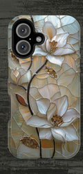 2D Printing Case Phone Design "White Rose Flower"