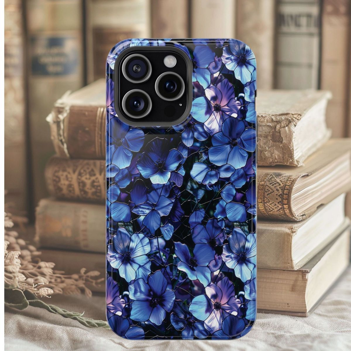 2D Printing Case Phone Design "Blue Flower"