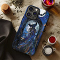 2D Printing Phone Case Design " Nocturnal Witch Stained Glass Halloween"