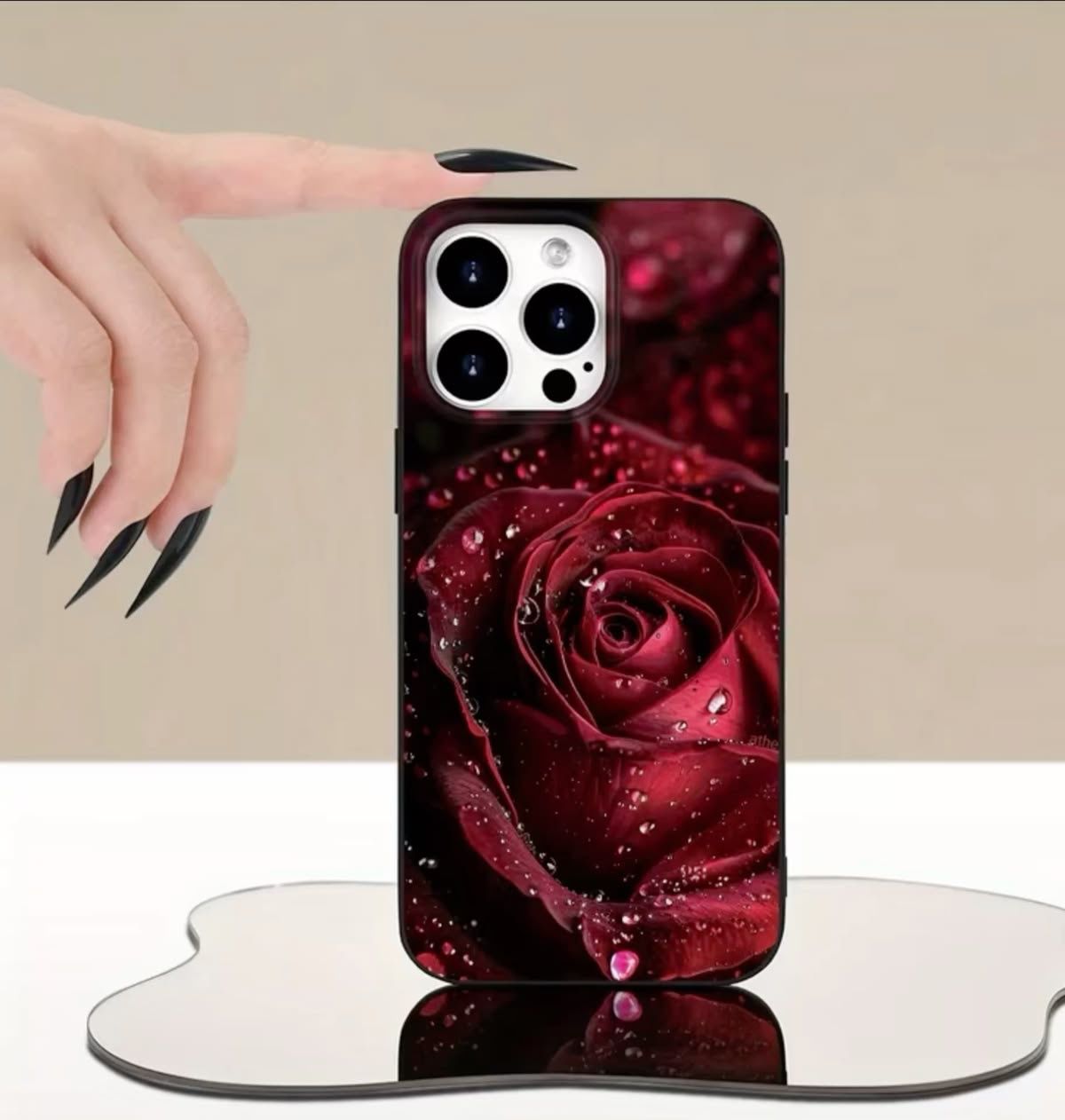 2D Printing Case Phone Design "Red Flower Design Case"