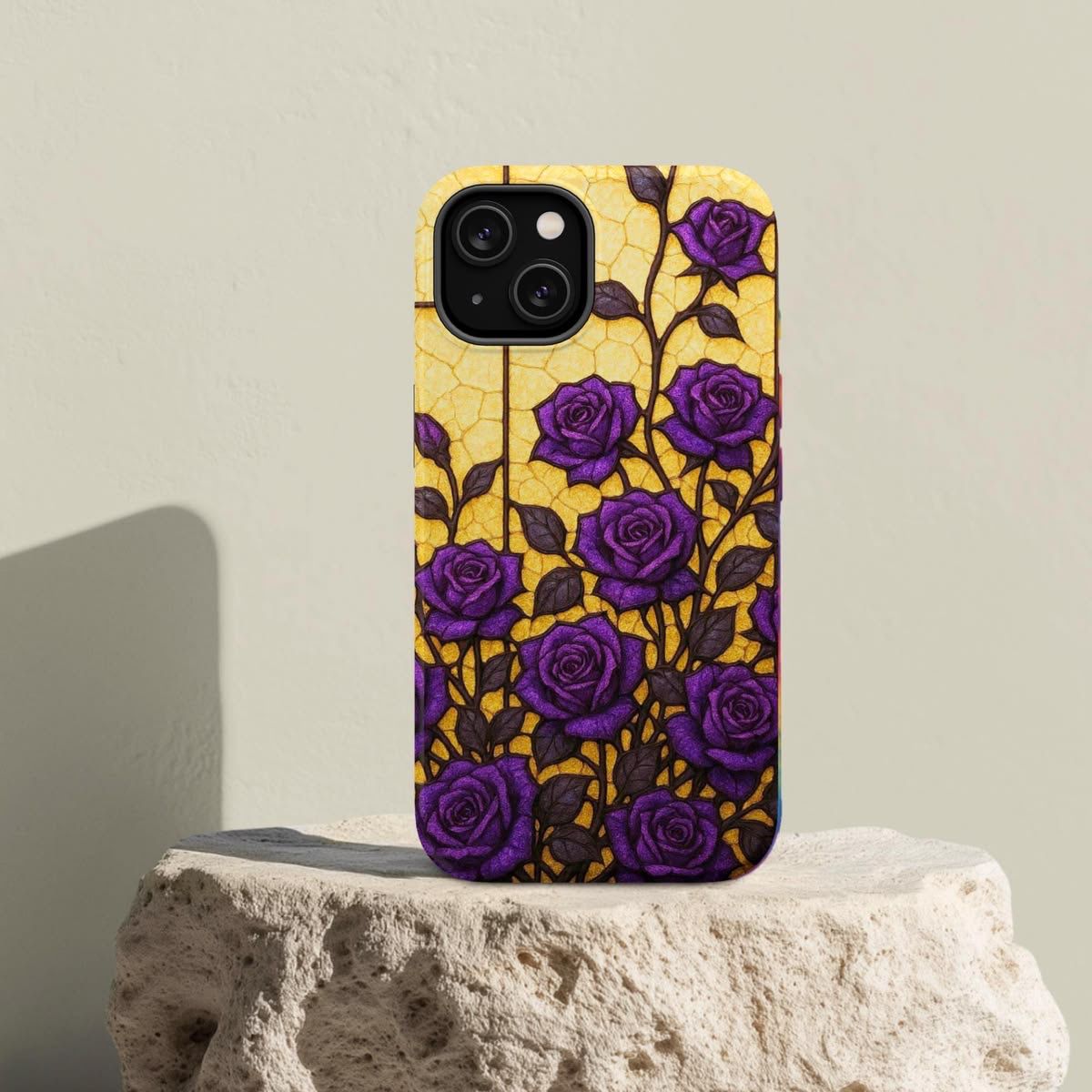 2D Printing Case Phone Design "Purple Flower Design Case"