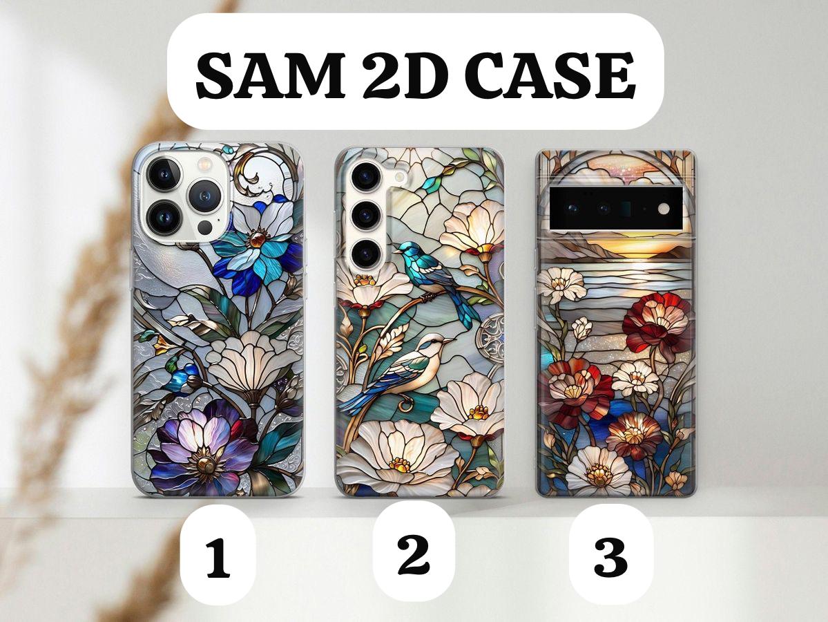 2D Printing Case Phone Design "2D Colour Flower Design Case"