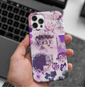 Premium Purple Floral Customized Phone Case